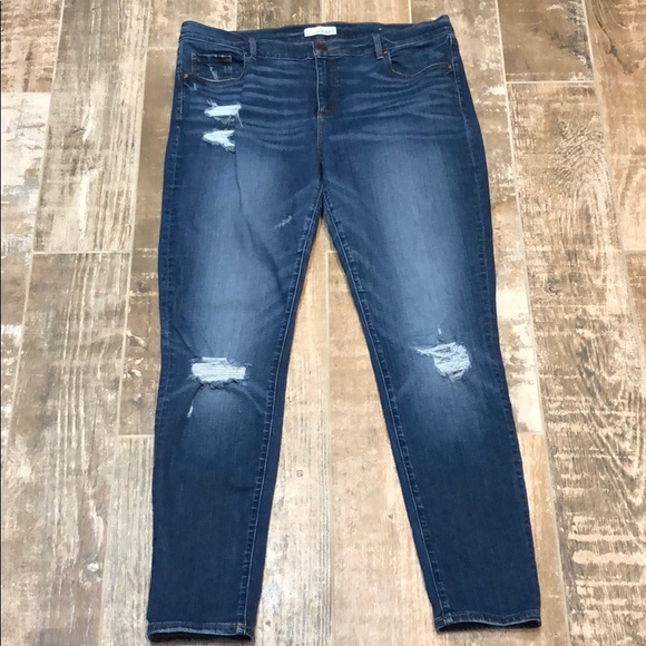 LOFT Denim - Loft Distressed Modern Skinny Jeans Size 14 32